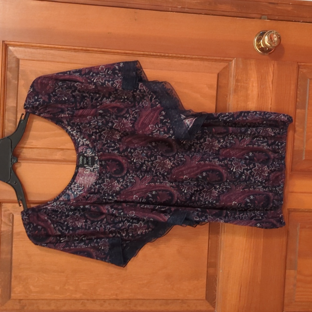 Vanity Purple Paisley Blouse